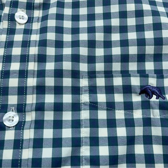 Onward Reserve Performance Button Down Shirt Mens Size Medium Blue Ivory Checked - Picture 6 of 16